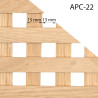 Dimensões do painel de treliça de madeira
