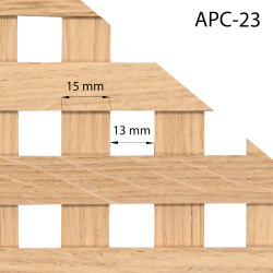 Dimensiones del panel enrejado de madera
