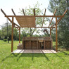 Brise-soleil orientable pour patio, stores extérieurs en bambou