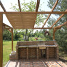 Beweglicher Sonnenschutz für die Terrasse, Außenrollos aus Bambus