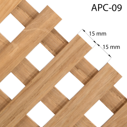 Grigliati in legno per divisori spaziali quercia 65X125 cm