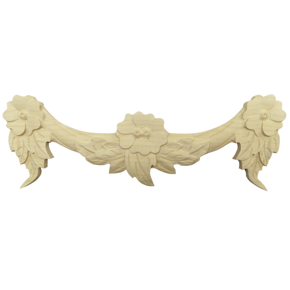 Decorative wood trim moulding with bead and barrel pattern