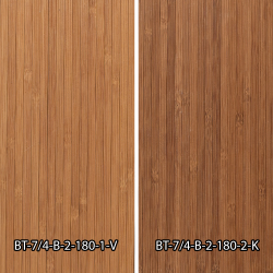 El revestimiento mural de bambú BT-7/4 está disponible en dos tonos.