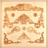 Wooden carvings, corner ornament with fantasy tendrils pattern