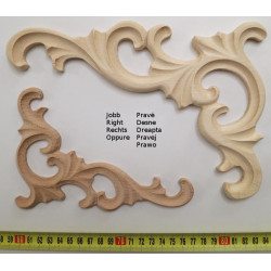 Decorative wood moulding of maple or beech