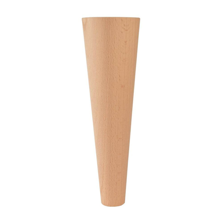 Patas cónicas de madera para muebles, varios tamaños, haya torneada