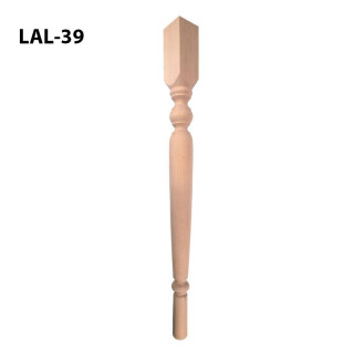 Picior masă din fag, 73 cm, cu bilă decorativă