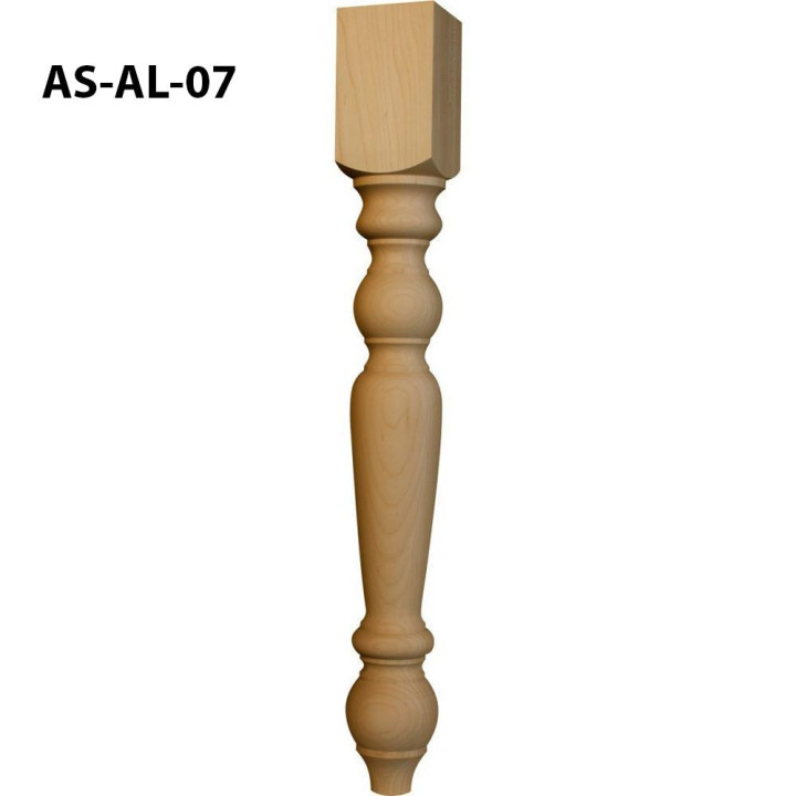 Vankat sorvatut pöydänjalat useassa koossa