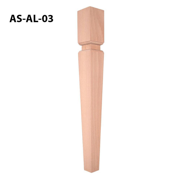Použitím dřevěné nohy na nábytek, stolu, lze zdůraznit jemné linie.