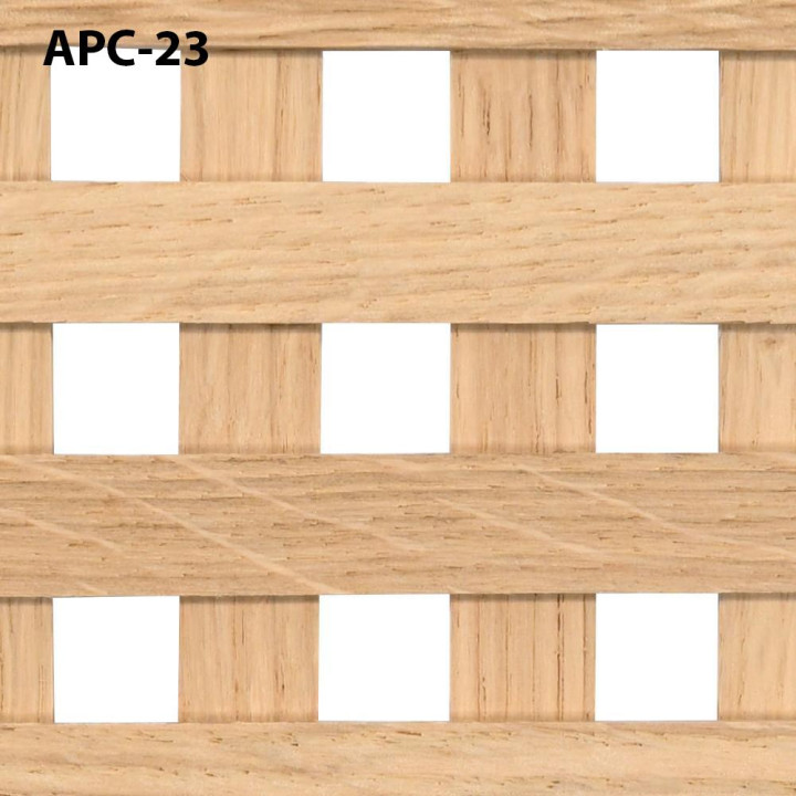 Paneles de celosía de madera de roble, una excelente opción para cubrir radiadores, y paneles de madera para puertas.