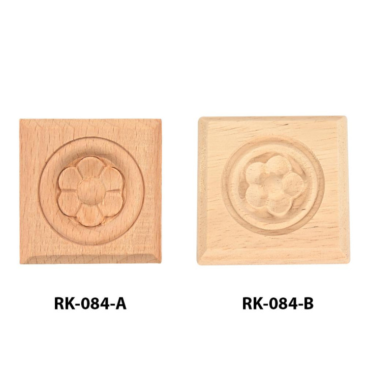 Rosetas de madera para puertas y muebles – motivos florales