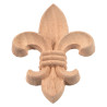 Holz Ornamente mit dem Motiv französischer Lilie erwecken die Geschichte im Haus