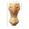 Wooden cabinet legs, acanthus leaf carving