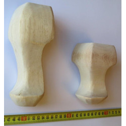 Picioare de mobilier din lemn, înălțime 175 mm, lemn de fag de calitate, natural