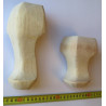 Möbelfötter av trä, 175 mm höga, naturligt bokträ av hög kvalitet
