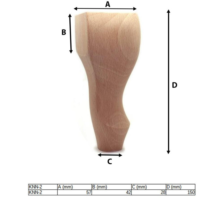 Piedini in legno per mobili in legno esotico