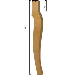 Pernas de cabriole, vários tipos de madeira