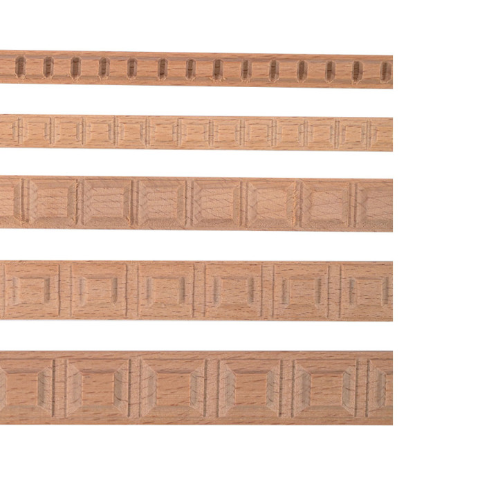 Moldagem de madeira decorativa quadriculada para reparação de mobiliário antigo
