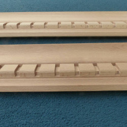 Dentil moulding made of natural, quality beech wood