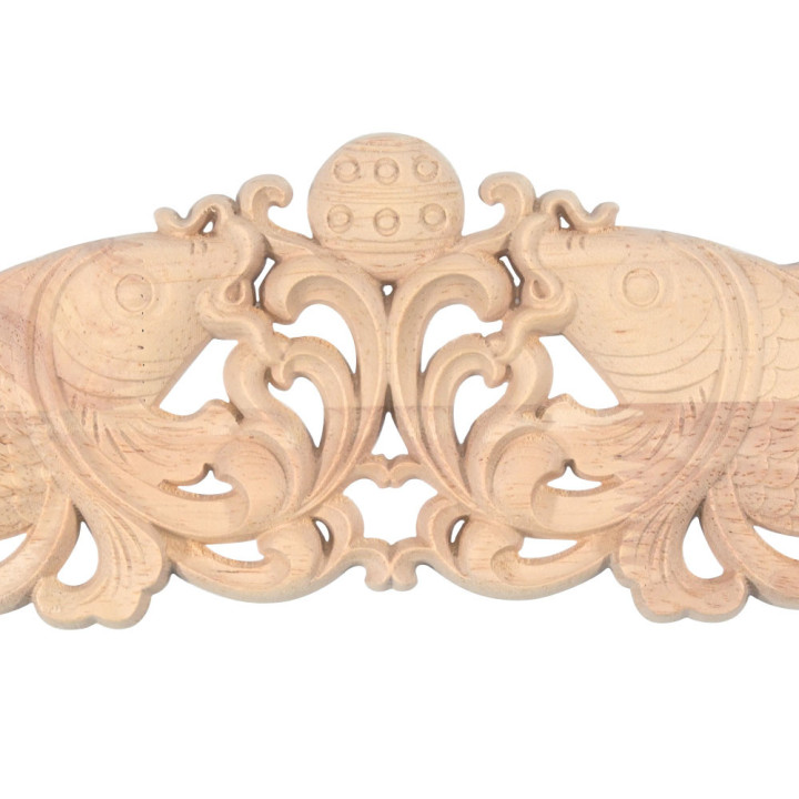 Wood ornament with fishes FK-178