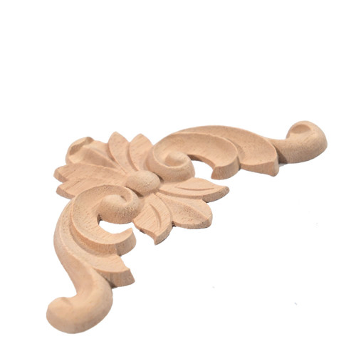 Carved wood appliques of exotic wood