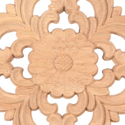 Houten rozet voor meubeldecoratie gesneden uit exotisch hout