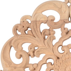 Carved wood flowers in multiple sizes