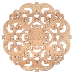 Wooden rosettes with richly swirling tendrils