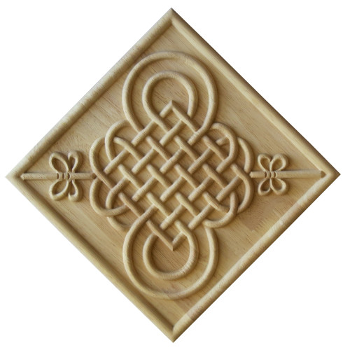 Carved exotic wooden rosette