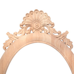 Moldura espelhada renascentista de madeira exótica