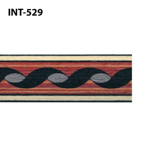 Tremarquetry med svarte bølgemotiver på Naturtrend Shop