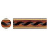 Wood marquetry with black waves motifs on Naturtrend Shop