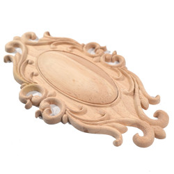 Wood carved ornament for door or furniture decoration