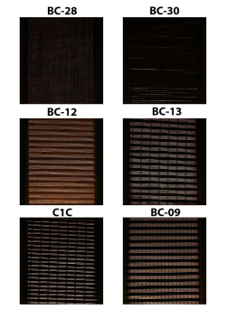 I materiali delle tende di bambù hanno diverse proprietà di blocco della luce. Le tende BC-28 e BC-30 sono le migliori.