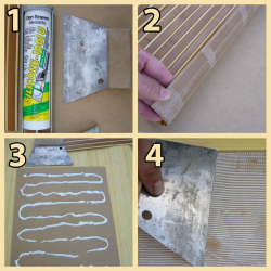 Create a decorative wall panels using bamboo wall panels. The bamboo rolls are easy to glue, can be cut and glued, you can even make door inserts at home.