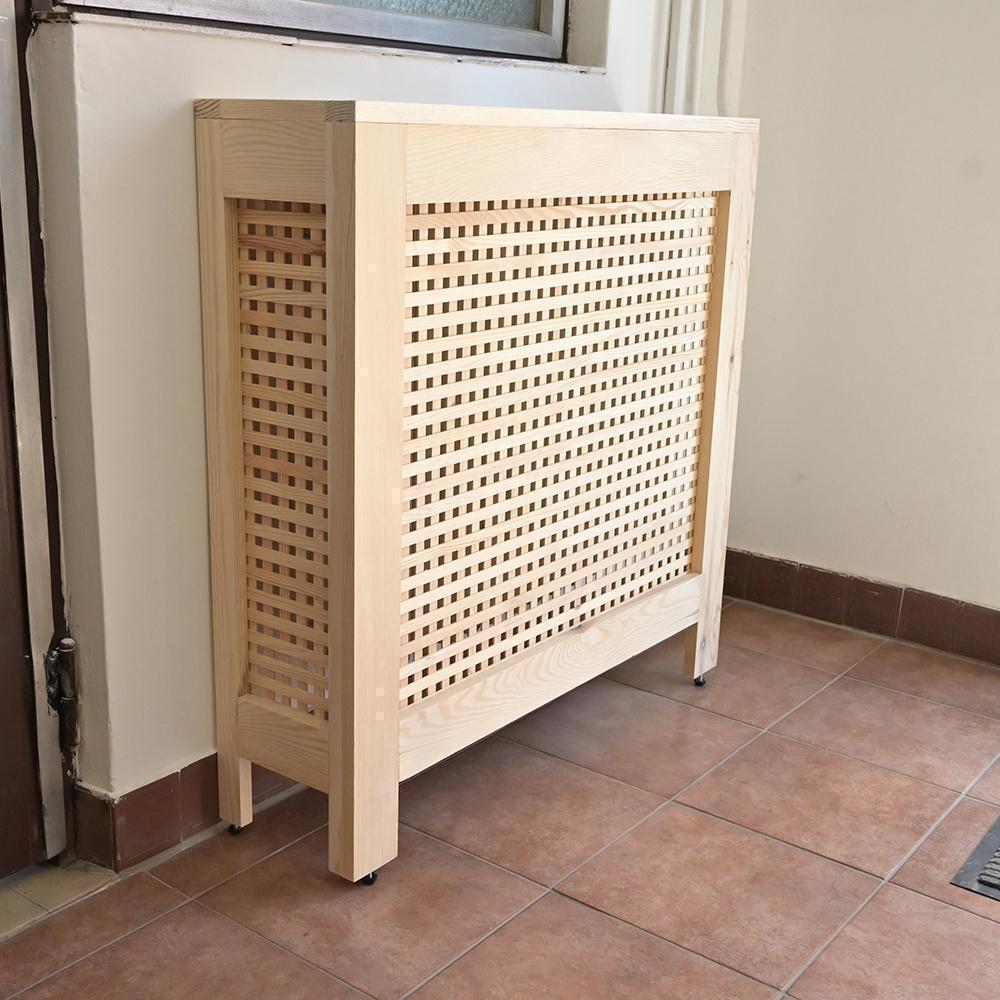 Discover our pine radiator cover solutions. High-quality wooden lattice panel and wooden trellis panels for door insert and professional radiator cover panels projects.