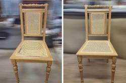 Felújított thonett szék „Superior” rattan nádszövettel