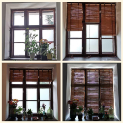Bambuspersienner er velegnede til både indendørs og udendørs brug. Valgfri til dør eller vindue.