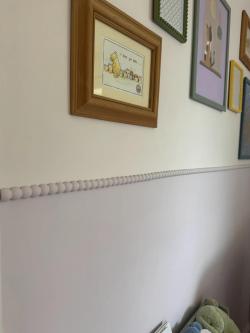 Moldura de madera perlada para decorar muebles de cuarto de niños